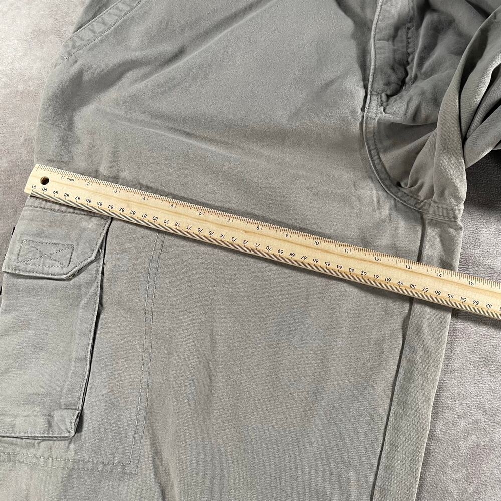 Faded Glory Super Baggy Cargo Utility Tan Grey Pants 36x28 - Picture 6 of 9
